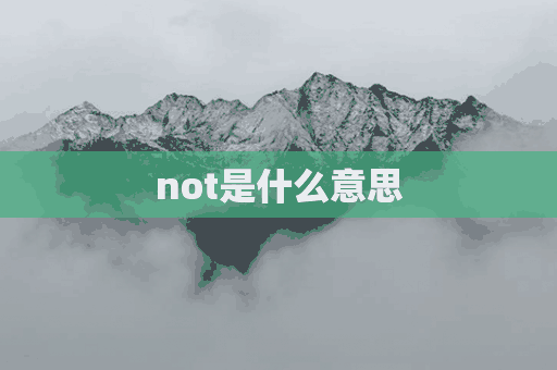 not是什么意思(no是什么意思)